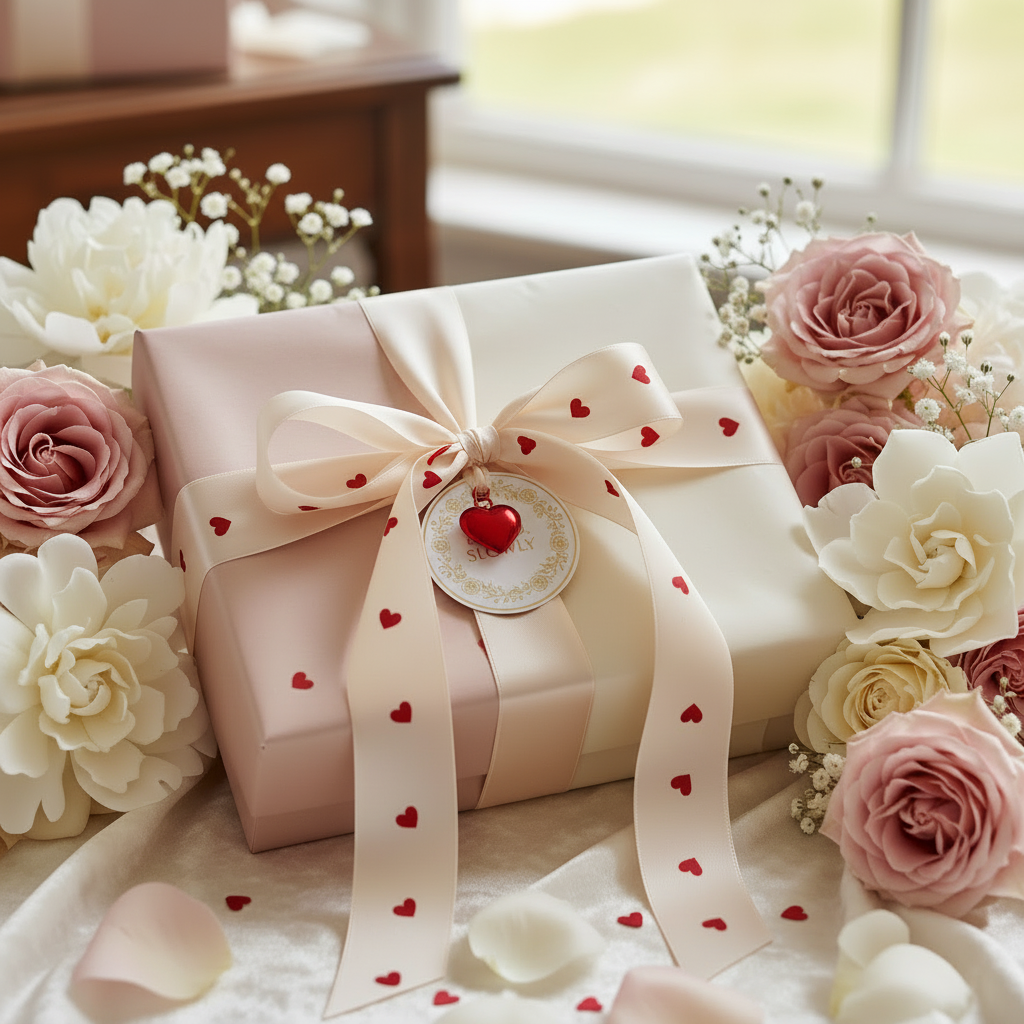 Recreate another image with red heart accents